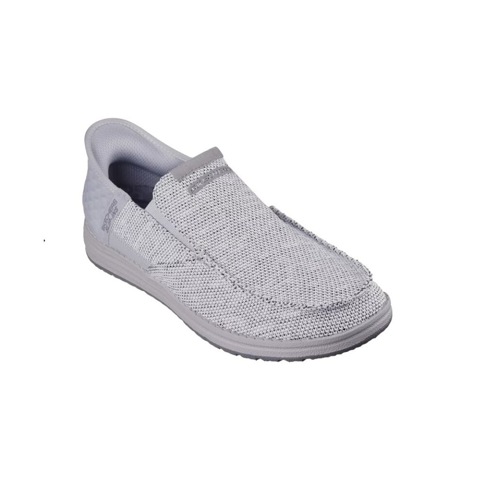 SKECHERS Men's Melson Medford Slip-Ins Shoes Light Gray - 210840